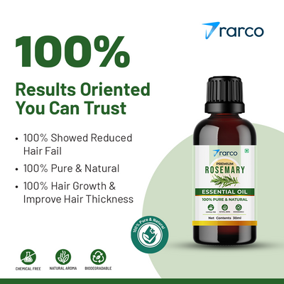 RARCO Rosemary Essential Oil 30 ML for Hair Growth, Skin & Scalp